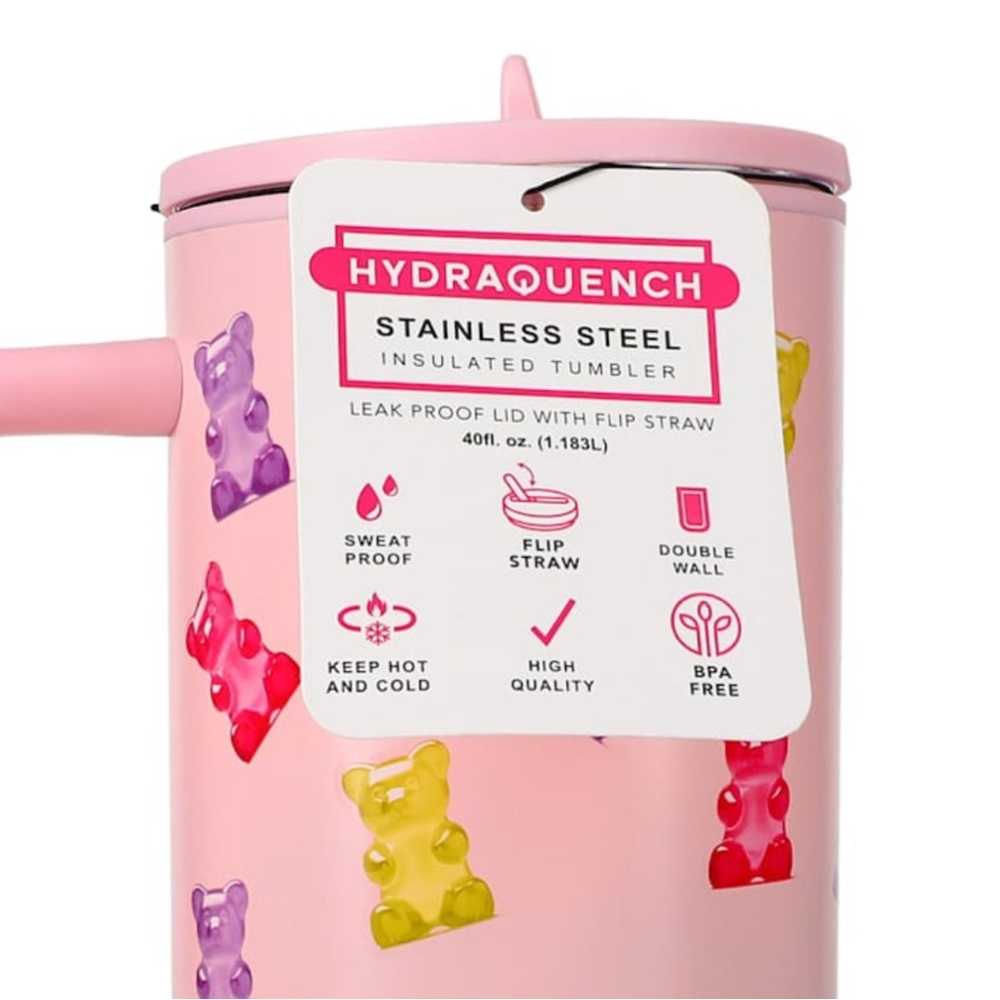 40oz Pink Gummy Bear Tumbler - Picture 2 of 5
